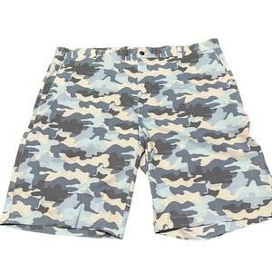 Peter millar water performance shorts blue camo mens size 42‎